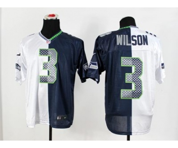 nike nfl jerseys seattle seahawks #3 wilson blue-white[Elite split]