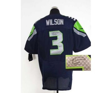 nike nfl jerseys seattle seahawks #3 wilson blue[Elite signature]