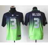 nike nfl jerseys seattle seahawks #3 wilson green-blue[Elite drift fashion][second version]