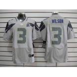 nike nfl jerseys seattle seahawks #3 wilson grey[Elite 50th Patch]