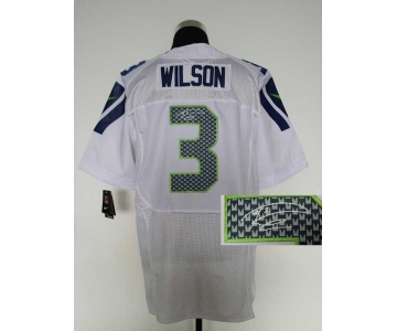 nike nfl jerseys seattle seahawks #3 wilson white[Elite signature]