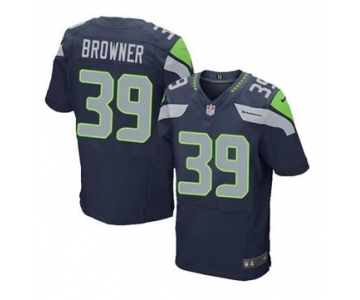 nike nfl jerseys seattle seahawks #39 browner blue[Elite]