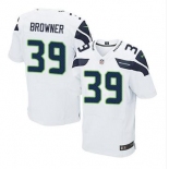 nike nfl jerseys seattle seahawks #39 browner white[Elite]