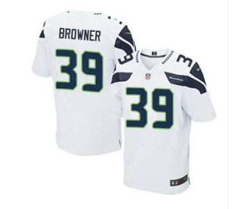 nike nfl jerseys seattle seahawks #39 browner white[Elite]