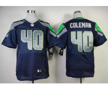 nike nfl jerseys seattle seahawks #40 coleman blue[Elite]