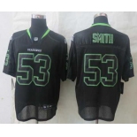 nike nfl jerseys seattle seahawks #53 smith black[Elite lights out]