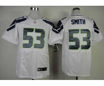 nike nfl jerseys seattle seahawks #53 smith white[Elite]