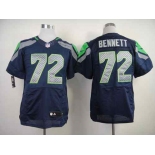 nike nfl jerseys seattle seahawks #72 bennett blue[Elite]