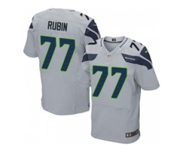 nike nfl jerseys seattle seahawks #77 ahtyba rubin grey[Elite]