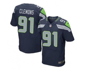 nike nfl jerseys seattle seahawks #91 clemons blue[Elite]