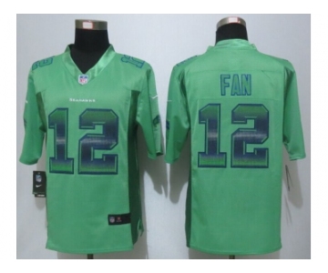 2015 New Nike Seattle Seahawks #12 Fan Green Strobe Jerseys[Limited]