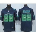 2015 New Nike Seattle Seahawks #88 Graham Navy Blue Strobe Jerseys[Limited]