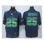 2015 new nike seattle seahawks #25 sherman navy blue strobe jerseys[limited]