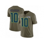 Men Nike Seattle Seahawks #10 Paul Richardson Limited Olive 2017 Salute to Service NFL Jersey