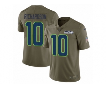 Men Nike Seattle Seahawks #10 Paul Richardson Limited Olive 2017 Salute to Service NFL Jersey