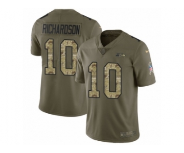 Men Nike Seattle Seahawks #10 Paul Richardson Limited Olive Camo 2017 Salute to Service NFL Jersey