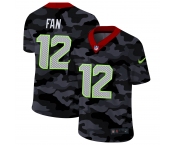 Men Nike Seattle Seahawks #12 Fan 2020 Nike Camo Salute to Service Limited Jersey