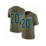 Men Nike Seattle Seahawks #20 Jeremy Lane Limited Olive 2017 Salute to Service NFL Jersey