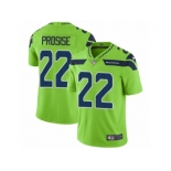 Men Nike Seattle Seahawks #22 C. J. Prosise Vapor Untouchable Limited Green NFL Jersey