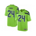 Men Nike Seattle Seahawks #24 Marshawn Lynch Green Stitched NFL Limited Rush Jersey