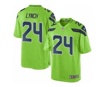 Men Nike Seattle Seahawks #24 Marshawn Lynch Green Stitched NFL Limited Rush Jersey