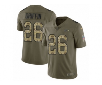 Men Nike Seattle Seahawks #26 Shaquill Griffin Limited Olive Camo 2017 Salute to Service NFL Jersey