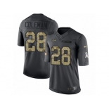 Men Nike Seattle Seahawks #28 Justin Coleman Limited Black 2016 Salute to Service NFL Jersey