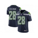 Men Nike Seattle Seahawks #28 Justin Coleman Navy Blue Team Color Vapor Untouchable Limited Player NFL Jersey