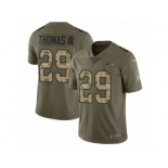 Men Nike Seattle Seahawks #29 Earl Thomas III Limited Olive Camo 2017 Salute to Service NFL Jersey