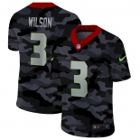 Men Nike Seattle Seahawks #3 Wilson 2020 Nike Camo Salute to Service Limited Jersey