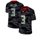 Men Nike Seattle Seahawks #3 Wilson 2020 Nike Camo Salute to Service Limited Jersey