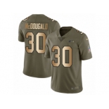 Men Nike Seattle Seahawks #30 Bradley McDougald Limited Olive Gold 2017 Salute to Service NFL Jersey