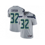 Men Nike Seattle Seahawks #32 Chris Carson Grey Alternate Vapor Untouchable Limited Player NFL Jersey