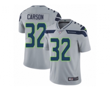 Men Nike Seattle Seahawks #32 Chris Carson Grey Alternate Vapor Untouchable Limited Player NFL Jersey