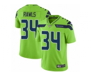 Men Nike Seattle Seahawks #34 Thomas Rawls Vapor Untouchable Limited Green NFL Jersey