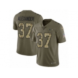 Men Nike Seattle Seahawks #37 Shaun Alexander Limited Olive Camo 2017 Salute to Service NFL Jersey