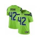 Men Nike Seattle Seahawks #42 Arthur Brown Vapor Untouchable Limited Green NFL Jersey