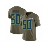 Men Nike Seattle Seahawks #50 K.J. Wright Limited Olive 2017 Salute to Service NFL Jersey