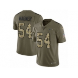 Men Nike Seattle Seahawks #54 Bobby Wagner Limited Olive Camo 2017 Salute to Service NFL Jersey