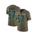 Men Nike Seattle Seahawks #57 Michael Wilhoite Limited Olive 2017 Salute to Service NFL Jersey