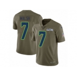 Men Nike Seattle Seahawks #7 Blair Walsh Limited Olive 2017 Salute to Service NFL Jersey