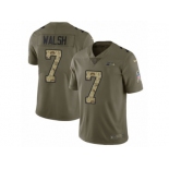 Men Nike Seattle Seahawks #7 Blair Walsh Limited Olive Camo 2017 Salute to Service NFL Jersey