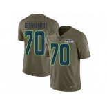 Men Nike Seattle Seahawks #70 Rees Odhiambo Limited Olive 2017 Salute to Service NFL Jersey