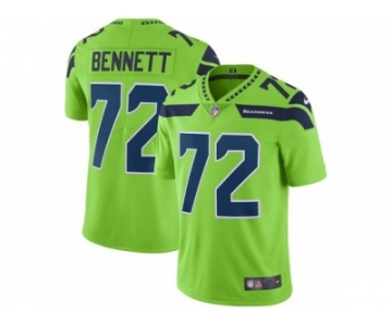 Men Nike Seattle Seahawks #72 Michael Bennett Vapor Untouchable Limited Green NFL Jersey