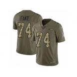 Men Nike Seattle Seahawks #74 George Fant Limited Olive Camo 2017 Salute to Service NFL Jersey