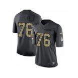 Men Nike Seattle Seahawks #76 Duane Brown Limited Black 2016 Salute to Service NFL Jersey