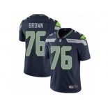 Men Nike Seattle Seahawks #76 Duane Brown Navy Blue Team Color Vapor Untouchable Limited Player NFL Jersey