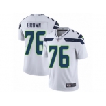 Men Nike Seattle Seahawks #76 Duane Brown White Vapor Untouchable Limited Player NFL Jersey