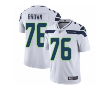 Men Nike Seattle Seahawks #76 Duane Brown White Vapor Untouchable Limited Player NFL Jersey