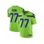 Men Nike Seattle Seahawks #77 Ahtyba Rubin Vapor Untouchable Limited Green NFL Jersey